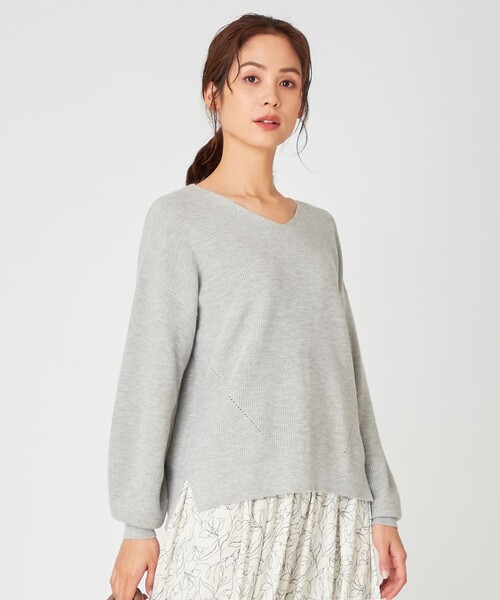 ANY(エニィ)の「【洗える】NEW SPRING KNIT(ニット/セーター・レディース・ローズ系/ベージュ系/パープル系/グリーン系/ライトグレー系・F)」の1枚目の写真