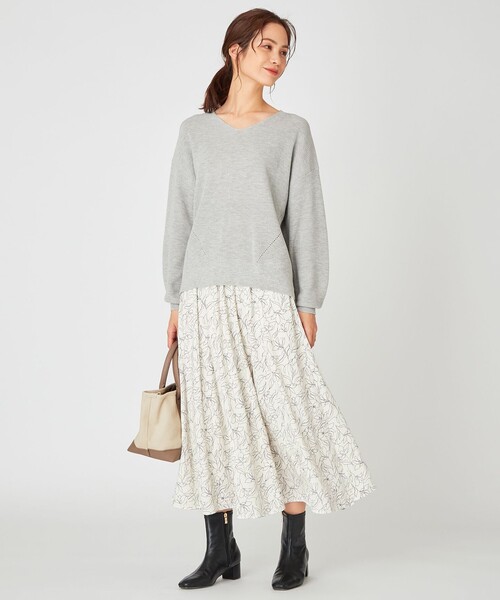ANY(エニィ)の「【洗える】NEW SPRING KNIT(ニット/セーター・レディース・ローズ系/ベージュ系/パープル系/グリーン系/ライトグレー系・F)」の8枚目の写真