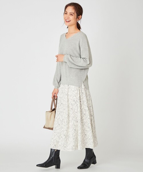ANY(エニィ)の「【洗える】NEW SPRING KNIT(ニット/セーター・レディース・ローズ系/ベージュ系/パープル系/グリーン系/ライトグレー系・F)」の9枚目の写真