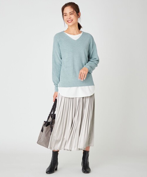 ANY(エニィ)の「【洗える】NEW SPRING KNIT(ニット/セーター・レディース・ローズ系/ベージュ系/パープル系/グリーン系/ライトグレー系・F)」の10枚目の写真