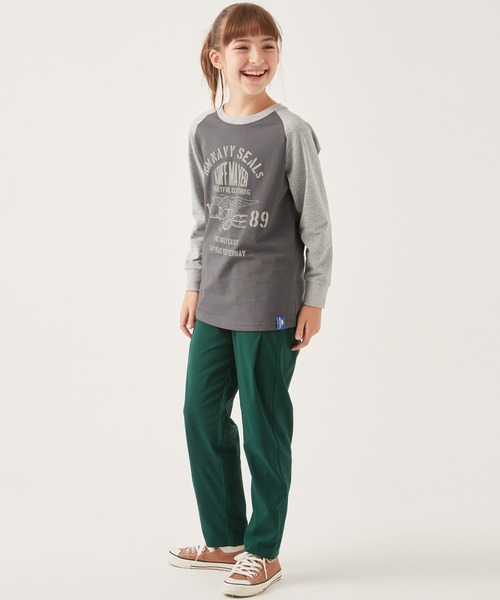 KRIFF MAYER Kid's Collection（クリフメイヤーキッズコレクション）の「ラグランロンTEE（Tシャツ/カットソー・キッズ・チャコール/ロイヤルブルー/セージグリーン/グレー・160/120/130/150/170/140）」の6枚目の写真