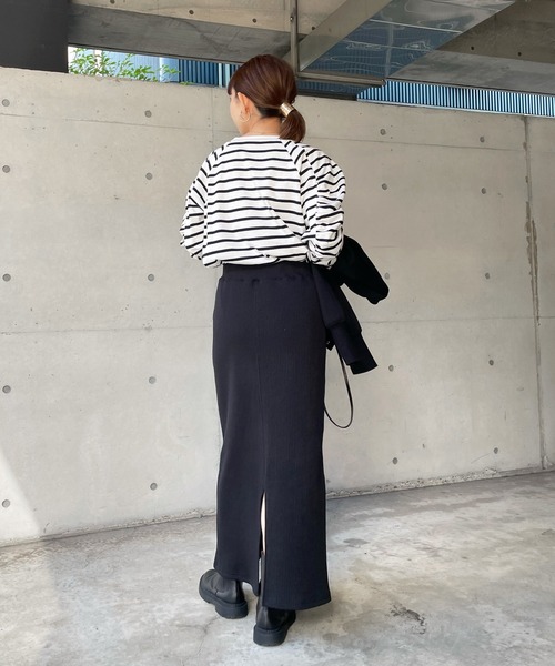 DouDou（ドゥドゥ）の「袖ギャザーボーダーTEE（Tシャツ/カットソー・レディース・その他・FREE）」の12枚目の写真