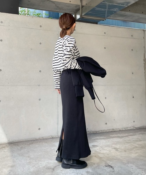 DouDou（ドゥドゥ）の「袖ギャザーボーダーTEE（Tシャツ/カットソー・レディース・その他・FREE）」の13枚目の写真