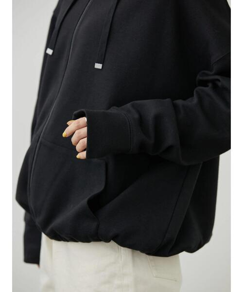 AMERICAN HOLIC（アメリカンホリック）の「ポンチドロップショルダーZIPパーカー（カーディガン/ボレロ・レディース・ブラック/グレイッシュベージュ・M/L）」の11枚目の写真