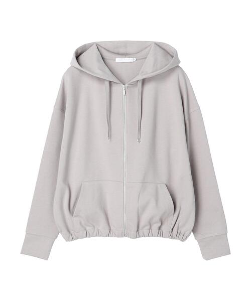 AMERICAN HOLIC（アメリカンホリック）の「ポンチドロップショルダーZIPパーカー（カーディガン/ボレロ・レディース・ブラック/グレイッシュベージュ・M/L）」の16枚目の写真