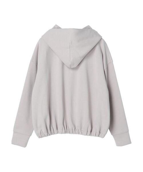 AMERICAN HOLIC（アメリカンホリック）の「ポンチドロップショルダーZIPパーカー（カーディガン/ボレロ・レディース・ブラック/グレイッシュベージュ・M/L）」の17枚目の写真