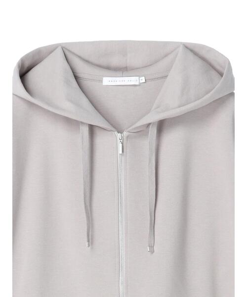 AMERICAN HOLIC（アメリカンホリック）の「ポンチドロップショルダーZIPパーカー（カーディガン/ボレロ・レディース・ブラック/グレイッシュベージュ・M/L）」の18枚目の写真