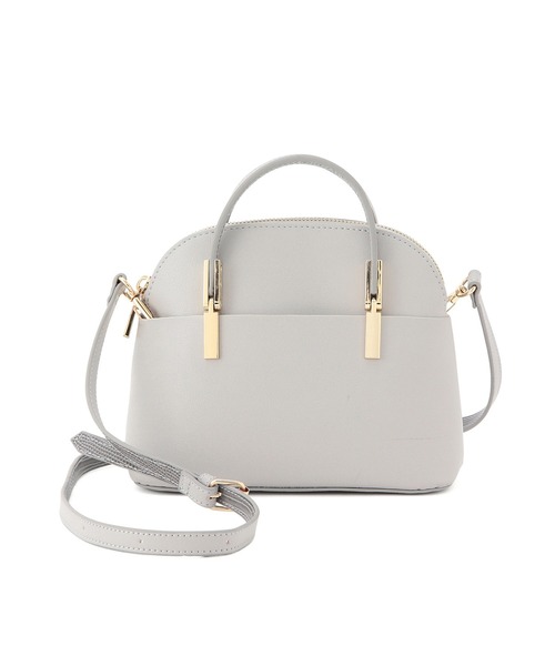 ROPE' PICNIC（ロペピクニック）の「【軽量】レクタンメタルミニラウンドボストン＆ショルダーバッグ（ショルダーバッグ・レディース・ライトグレー/ブラック/ベージュ/グリーン・FREE）」の18枚目の写真