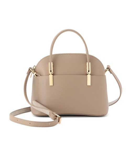 ROPE' PICNIC（ロペピクニック）の「【軽量】レクタンメタルミニラウンドボストン＆ショルダーバッグ（ショルダーバッグ・レディース・ライトグレー/ブラック/ベージュ/グリーン・FREE）」の19枚目の写真