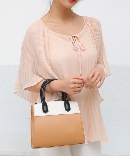 MERCURYDUO（マーキュリーデュオ）の「【MERCURYDUO/マーキュリーデュオ】ロッテ　両アオリポケット　スモール　ハンドバッグ（ハンドバッグ・レディース・ブルー/ベージュ/ブラック/ダークブラウン/アイボリー・FREE）」の12枚目の写真