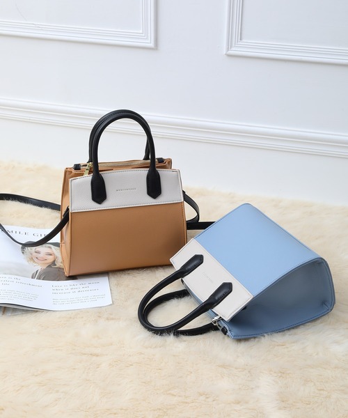 MERCURYDUO（マーキュリーデュオ）の「【MERCURYDUO/マーキュリーデュオ】ロッテ　両アオリポケット　スモール　ハンドバッグ（ハンドバッグ・レディース・ブルー/ベージュ/ブラック/ダークブラウン/アイボリー・FREE）」の13枚目の写真