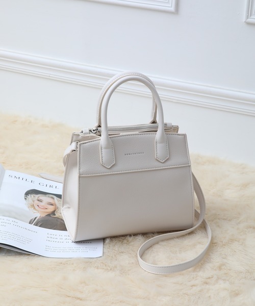 MERCURYDUO（マーキュリーデュオ）の「【MERCURYDUO/マーキュリーデュオ】ロッテ　両アオリポケット　スモール　ハンドバッグ（ハンドバッグ・レディース・ブルー/ベージュ/ブラック/ダークブラウン/アイボリー・FREE）」の14枚目の写真