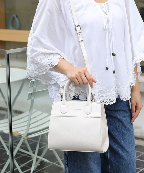 MERCURYDUO（マーキュリーデュオ）の「【MERCURYDUO/マーキュリーデュオ】ロッテ　両アオリポケット　スモール　ハンドバッグ（ハンドバッグ・レディース・ブルー/ベージュ/ブラック/ダークブラウン/アイボリー・FREE）」の18枚目の写真