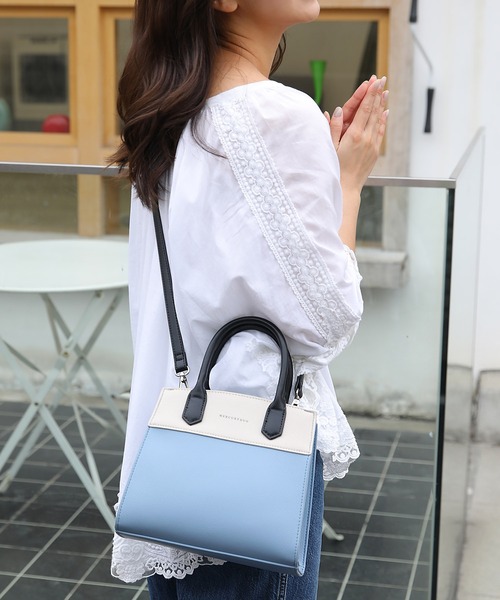 MERCURYDUO（マーキュリーデュオ）の「【MERCURYDUO/マーキュリーデュオ】ロッテ　両アオリポケット　スモール　ハンドバッグ（ハンドバッグ・レディース・ブルー/ベージュ/ブラック/ダークブラウン/アイボリー・FREE）」の17枚目の写真