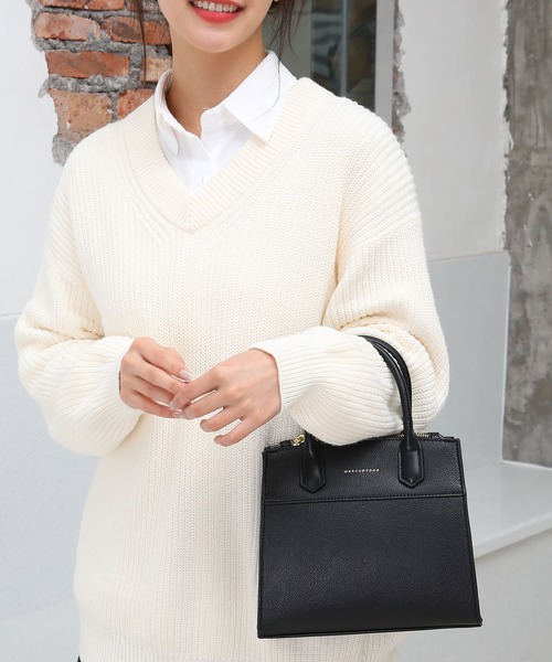 MERCURYDUO（マーキュリーデュオ）の「【MERCURYDUO/マーキュリーデュオ】ロッテ　両アオリポケット　スモール　ハンドバッグ（ハンドバッグ・レディース・ブルー/ベージュ/ブラック/ダークブラウン/アイボリー・FREE）」の19枚目の写真