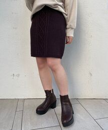 MAJESTIC LEGON | ケーブル柄ミニニットスカート(スカート)