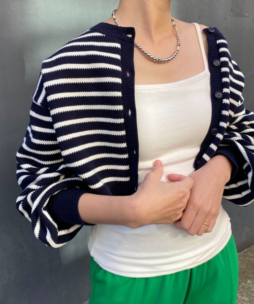 CIAOPANIC（チャオパニック）の「カップ付きキャミソール（Tシャツ/カットソー・レディース・ライトグレー/ブラック/オフホワイト/サックスブルー/イエロー・FREE）」の6枚目の写真