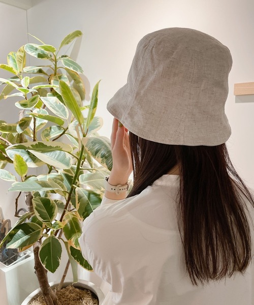 Me%(ミィパーセント)の「リネンHAT(ハット・レディース・ブラック/アイボリー・FREE)」の12枚目の写真