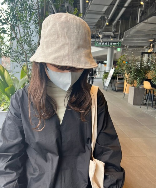 Me%(ミィパーセント)の「リネンHAT(ハット・レディース・ブラック/アイボリー・FREE)」の14枚目の写真