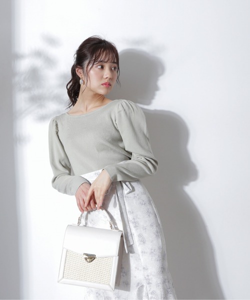 PROPORTION BODY DRESSING(プロポーションボディドレッシング)の「パフスリーブリブニット / 1212170200(ニット/セーター・レディース・ホワイト系その他/パープル/ライトグリーン/ブルー・MEDIUM/SMALL)」の3枚目の写真