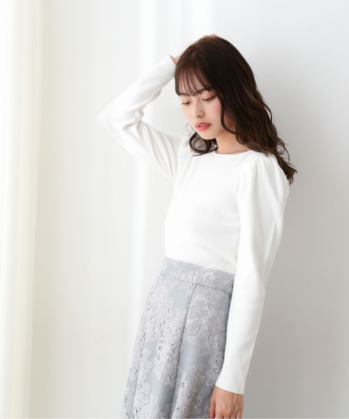 PROPORTION BODY DRESSING(プロポーションボディドレッシング)の「パフスリーブリブニット / 1212170200(ニット/セーター・レディース・ホワイト系その他/パープル/ライトグリーン/ブルー・MEDIUM/SMALL)」の5枚目の写真