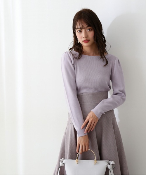 PROPORTION BODY DRESSING(プロポーションボディドレッシング)の「パフスリーブリブニット / 1212170200(ニット/セーター・レディース・ホワイト系その他/パープル/ライトグリーン/ブルー・MEDIUM/SMALL)」の7枚目の写真