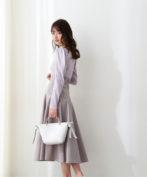 PROPORTION BODY DRESSING(プロポーションボディドレッシング)の「パフスリーブリブニット / 1212170200(ニット/セーター・レディース・ホワイト系その他/パープル/ライトグリーン/ブルー・MEDIUM/SMALL)」の8枚目の写真