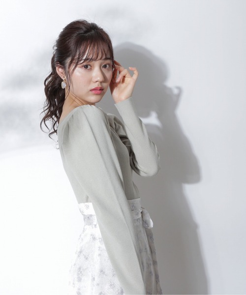 PROPORTION BODY DRESSING(プロポーションボディドレッシング)の「パフスリーブリブニット / 1212170200(ニット/セーター・レディース・ホワイト系その他/パープル/ライトグリーン/ブルー・MEDIUM/SMALL)」の12枚目の写真