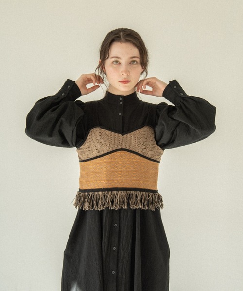 chieko+ luxe knit 03 bustier ニットビスチェ chieko+ luxe knit 03 bustier ニットビスチェ idem（イデム）の