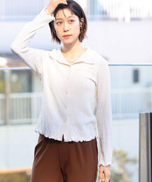 Ray BEAMS | Ray BEAMS / シャーリング シャツ(Tシャツ/カットソー)