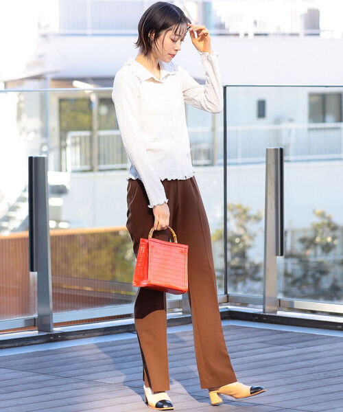 Ray BEAMS（レイビームス）の「Ray BEAMS / シャーリング シャツ（Tシャツ/カットソー・レディース・ライトブルー/ブラック/ホワイト系その他6・ONE SIZE）」の8枚目の写真