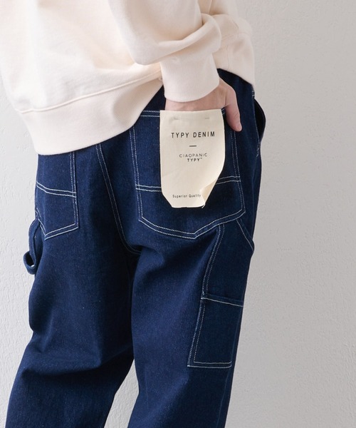 CIAOPANIC TYPY(チャオパニックティピー)の「【TYPYDENIM】ペインターパンツ(デニムパンツ・メンズ・ネイビー/アイボリー/ブルー・LARGE/MEDIUM)」の2枚目の写真