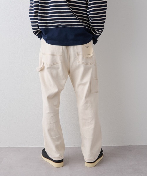 Lee×チャオパニック　ペインターパンツ　W77cm　ルーズテーパードデニム　白 Lee - Lee×チャオパニック ペインターパンツ W77cm ルーズ