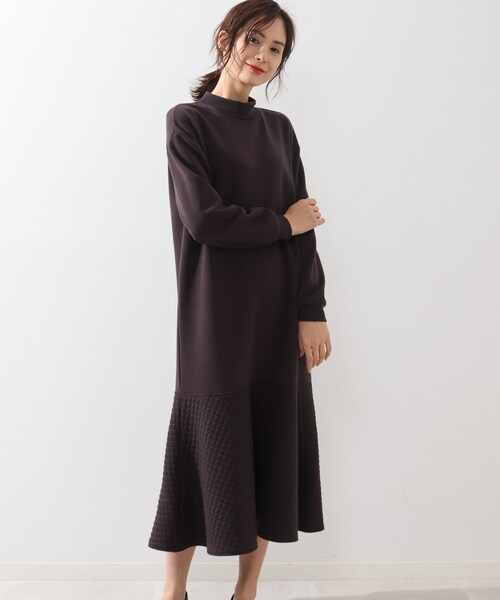 DRESKIP（ドレスキップ）の「◆キルト切り替えマ－メイドワンピース（ワンピース・レディース・ブラック/ダークブラウン/アイボリー・02/03/04）」の3枚目の写真