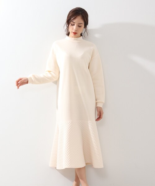 DRESKIP（ドレスキップ）の「◆キルト切り替えマ－メイドワンピース（ワンピース・レディース・ブラック/ダークブラウン/アイボリー・02/03/04）」の2枚目の写真