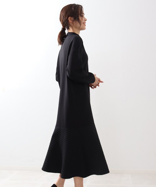 DRESKIP（ドレスキップ）の「◆キルト切り替えマ－メイドワンピース（ワンピース・レディース・ブラック/ダークブラウン/アイボリー・02/03/04）」の8枚目の写真