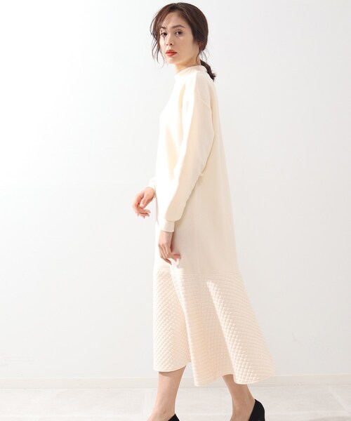 DRESKIP（ドレスキップ）の「◆キルト切り替えマ－メイドワンピース（ワンピース・レディース・ブラック/ダークブラウン/アイボリー・02/03/04）」の5枚目の写真