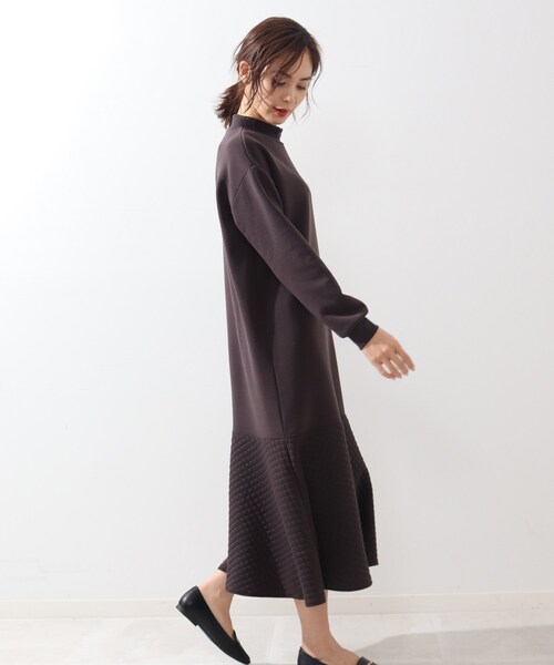 DRESKIP（ドレスキップ）の「◆キルト切り替えマ－メイドワンピース（ワンピース・レディース・ブラック/ダークブラウン/アイボリー・02/03/04）」の6枚目の写真
