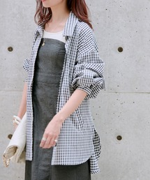 vis-`a-vis | 【一部店舗限定】ウエストリボン付きボリュームスリーブCPOシャツブルゾン(ブルゾン)