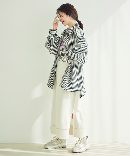 vis-`a-vis(ビサビ)の「【一部店舗限定】ウエストリボン付きボリュームスリーブCPOシャツブルゾン(ブルゾン・レディース・カーキ/ベージュ/ブラック・FREE)」の5枚目の写真