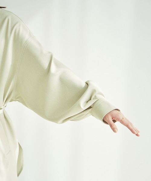 vis-`a-vis(ビサビ)の「【一部店舗限定】ウエストリボン付きボリュームスリーブCPOシャツブルゾン(ブルゾン・レディース・カーキ/ベージュ/ブラック・FREE)」の17枚目の写真