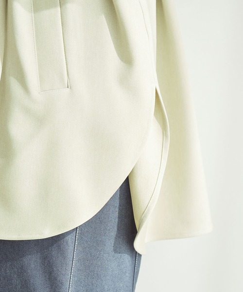 vis-`a-vis(ビサビ)の「【一部店舗限定】ウエストリボン付きボリュームスリーブCPOシャツブルゾン(ブルゾン・レディース・カーキ/ベージュ/ブラック・FREE)」の20枚目の写真