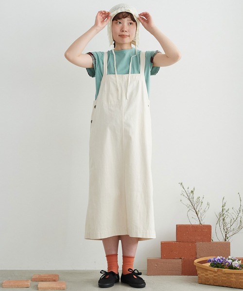 chambre de charme（シャンブルドゥシャーム）の「cdc すかし柄パッチワーク フリル帽（ニットキャップ/ビーニー・レディース・キナリ/パープル/ブラウン・FREE）」の12枚目の写真