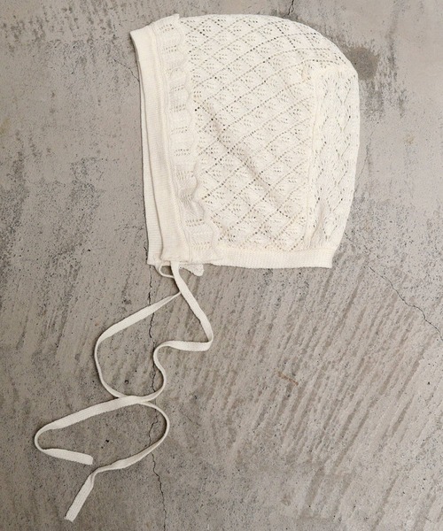 chambre de charme（シャンブルドゥシャーム）の「cdc すかし柄パッチワーク フリル帽（ニットキャップ/ビーニー・レディース・キナリ/パープル/ブラウン・FREE）」の17枚目の写真