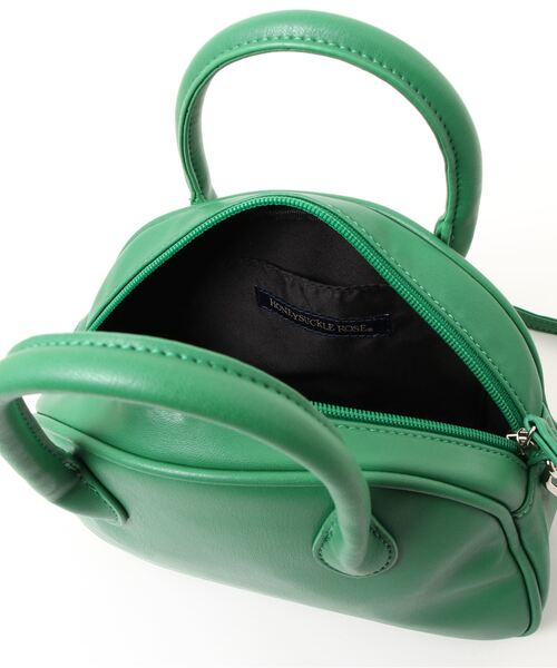 Right-on（ライトオン）の「【HONEYSUCKLE ROSE】ミニボストンバッグ（ショルダーバッグ・レディース・ブラック/オフホワイト/グリーン・フリー）」の8枚目の写真