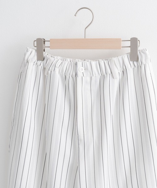 euan.（ユアン）の「euan. マルチストライプ ドライタッチ ワイドストレートイージーパンツ（その他パンツ・メンズ・ホワイト/ブラック・M/L）」の14枚目の写真