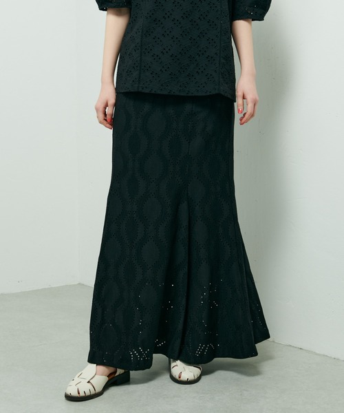 Lui's（ルイス）の「カットレースマーメイドスカート（スカート・レディース・ホワイト/ブラック/ベージュ・FREE）」の2枚目の写真