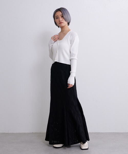 Lui's（ルイス）の「カットレースマーメイドスカート（スカート・レディース・ホワイト/ブラック/ベージュ・FREE）」の21枚目の写真