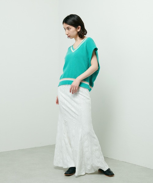 Lui's（ルイス）の「カットレースマーメイドスカート（スカート・レディース・ホワイト/ブラック/ベージュ・FREE）」の18枚目の写真