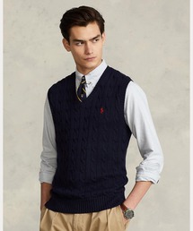 POLO RALPH LAUREN(ポロ ラルフ ローレン)のケーブルニット コットン セーター ベスト(ベスト)